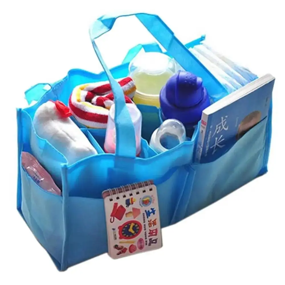 Multi-pocket Diaper Tote Bag Non-woven Fabric Portable Mommy Travel Bag Comfortable Handle Insert Bag Nappy Maternity Handbag