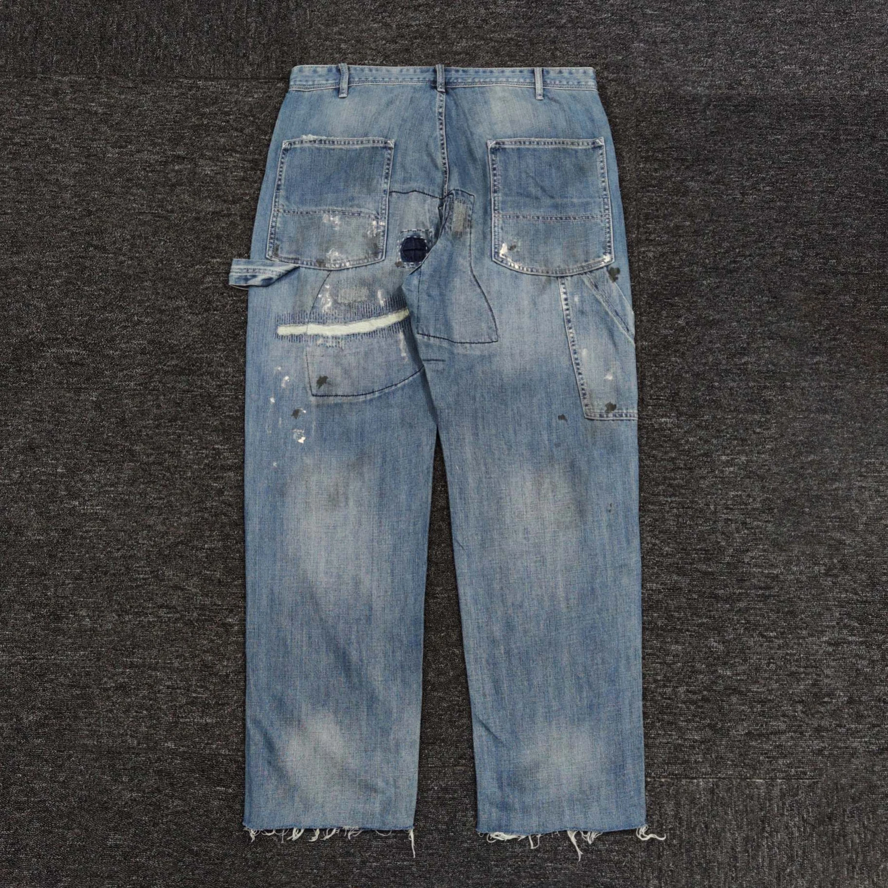 Real Photos Washed Designer Jeans Mens Denim Pants Fashion Holes Trouser Hip Hop Distressed Trousers