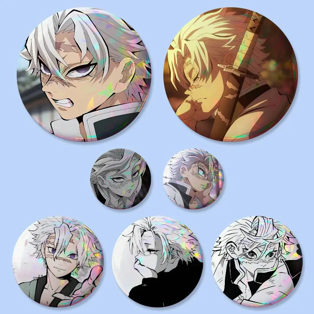 1pc Cute S-Shinazugawa SanemiS Badges Button Round Creative Pin Brooch Badge Bag Decor Accessories Fans Collect Friends Gifts