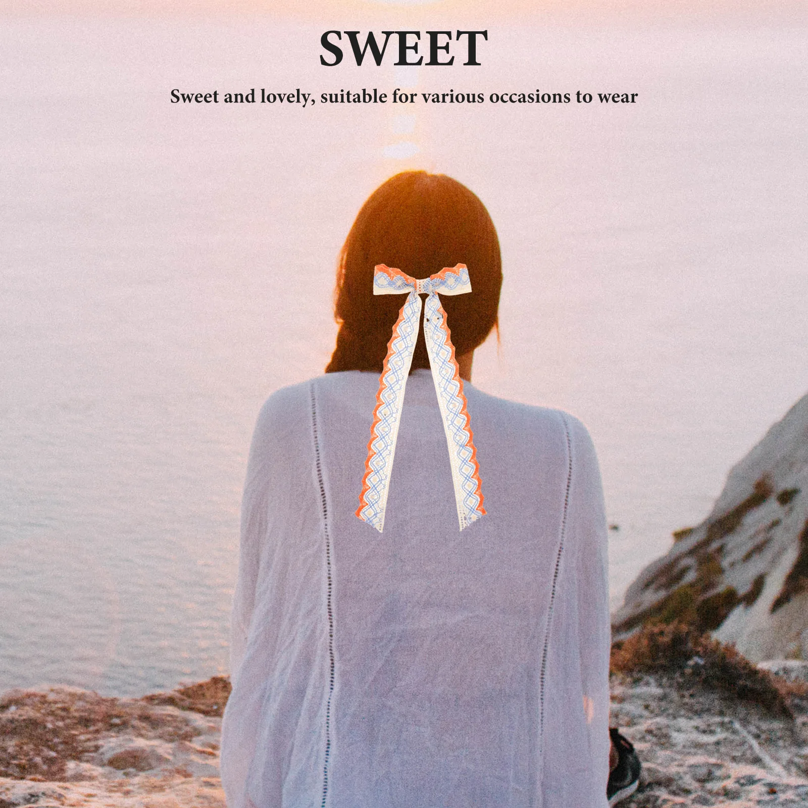 

Bow Barrette Accessories For Women Fabric Side Decoration Spring Clip Female Accessory Side Ornament Large Hair Clamp Elegant