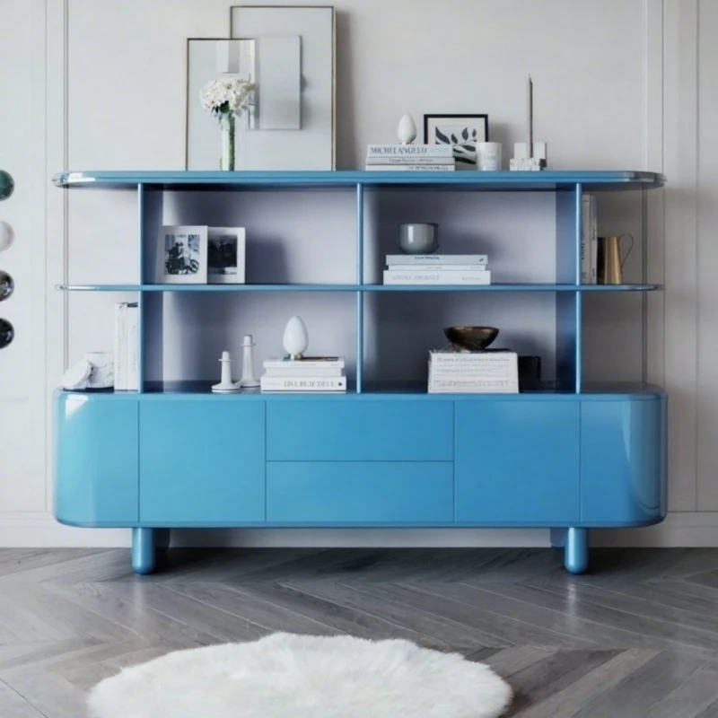 Italian minimalist bookcase, painted bookshelf, multi-functional shelf