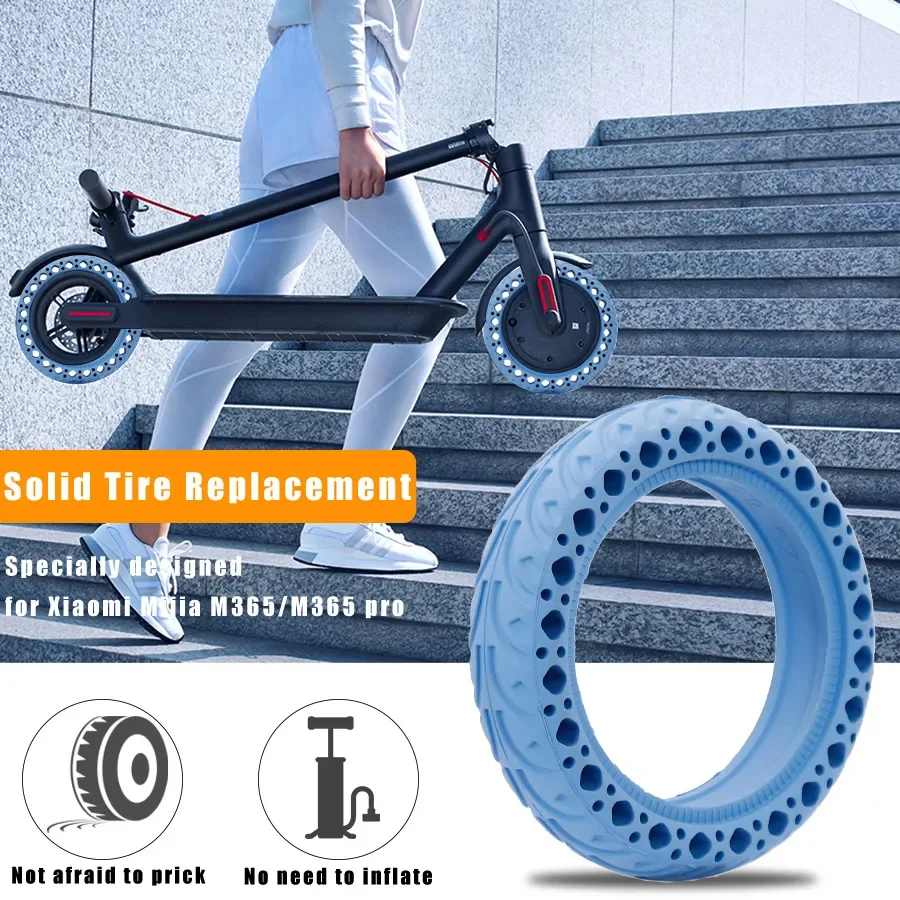 Rubber Solid Tire for Xiaomi 3 Mijia M365 Electric Scooter Shock Absorber Damping Tyre For Pro Pro2 1S 8 1/2 Tubeless 8.5\