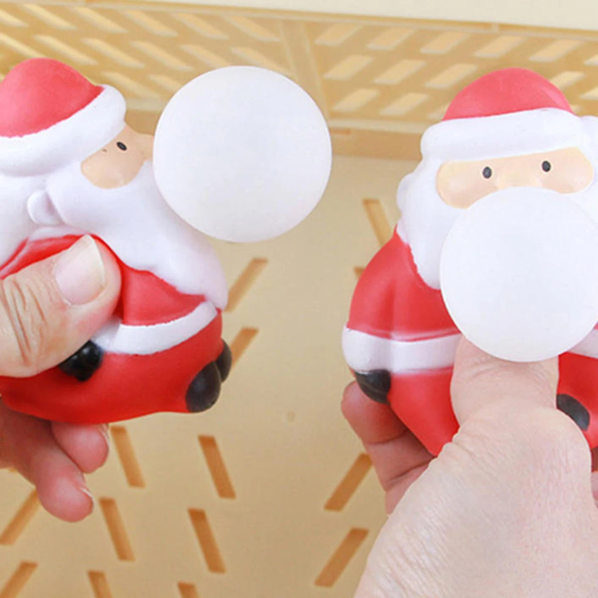Jouet d'extrusion de noël mignon, boules Anti-Stress, père noël, bonhomme de neige, élan, décompression, jouets sensoriels à presser, cadeaux de noël pour enfants
