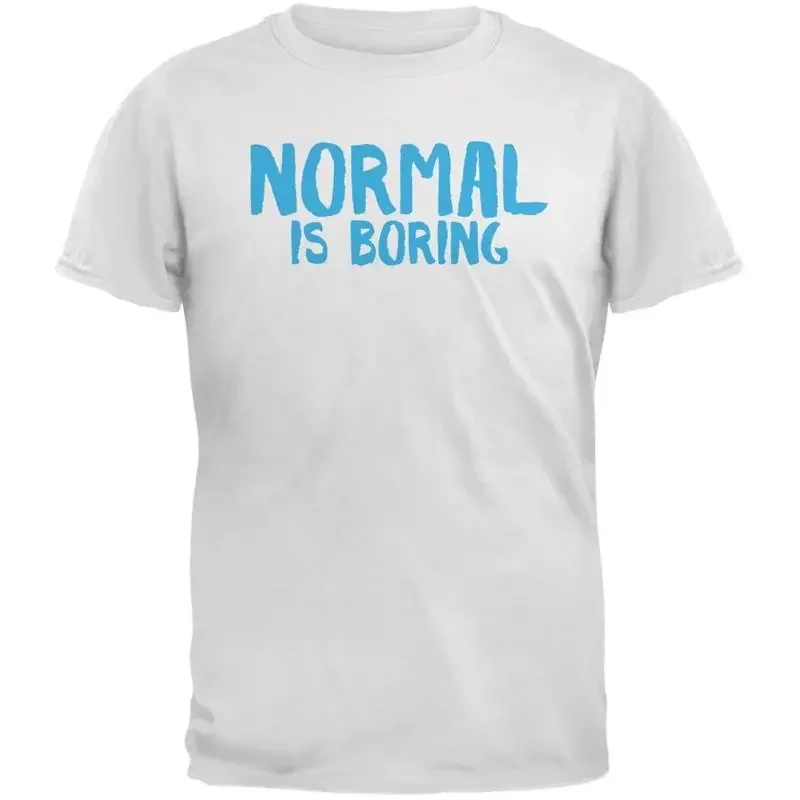 Camiseta blanca para adultos Normal Is Boring