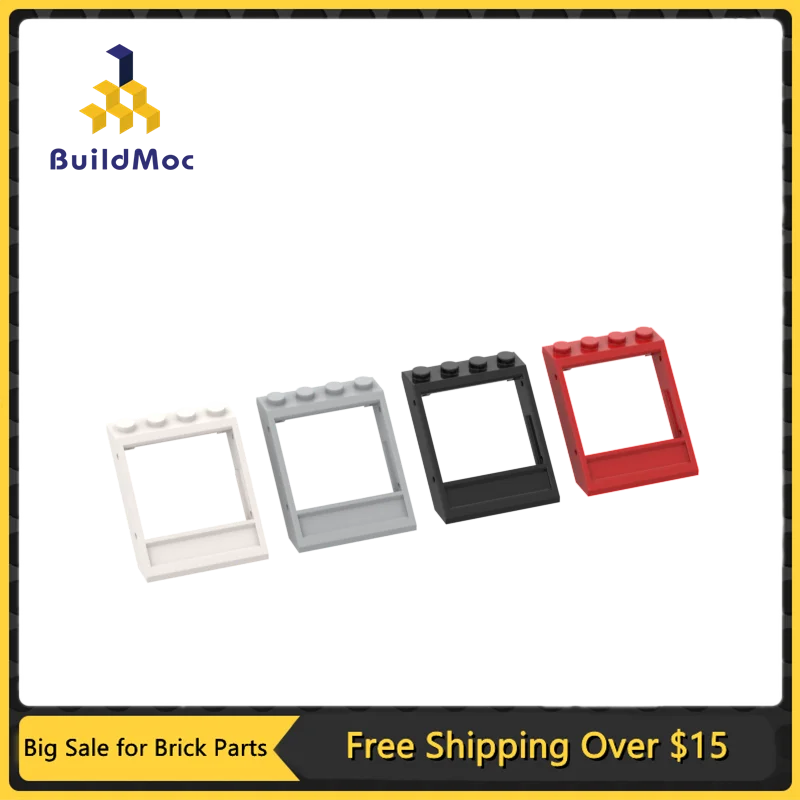 10Pcs MOC Parts 60806 Roof Window 4 x 4 x 3 Compatible Bricks DIY Assmble Building Blocks Particle Kid Puzzle Brain Toy Gift