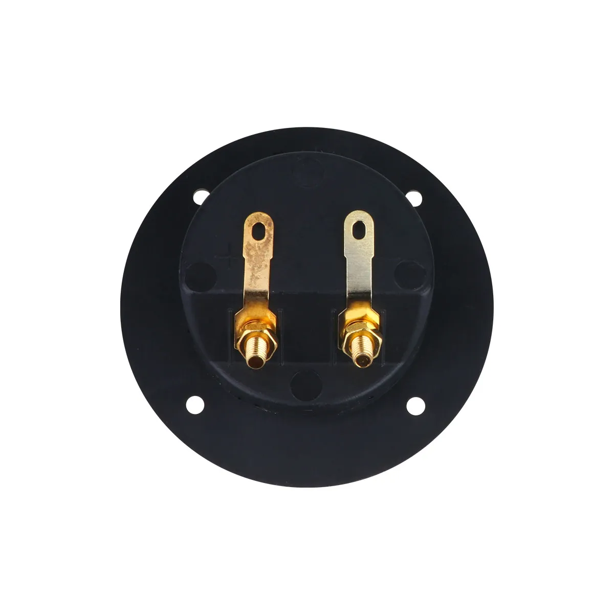 2Pcs Compact Gold-Plated Speaker Terminal Cup Round Connectors for DIY Speaker Subwoofer Boxes Screw Lock Spring Terminals 4Mm
