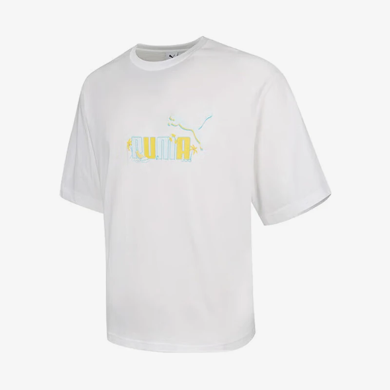 

Puma genuine 2025 Autumn Men and Women Knitted Breathable Casual Short Sleeve 690748-02