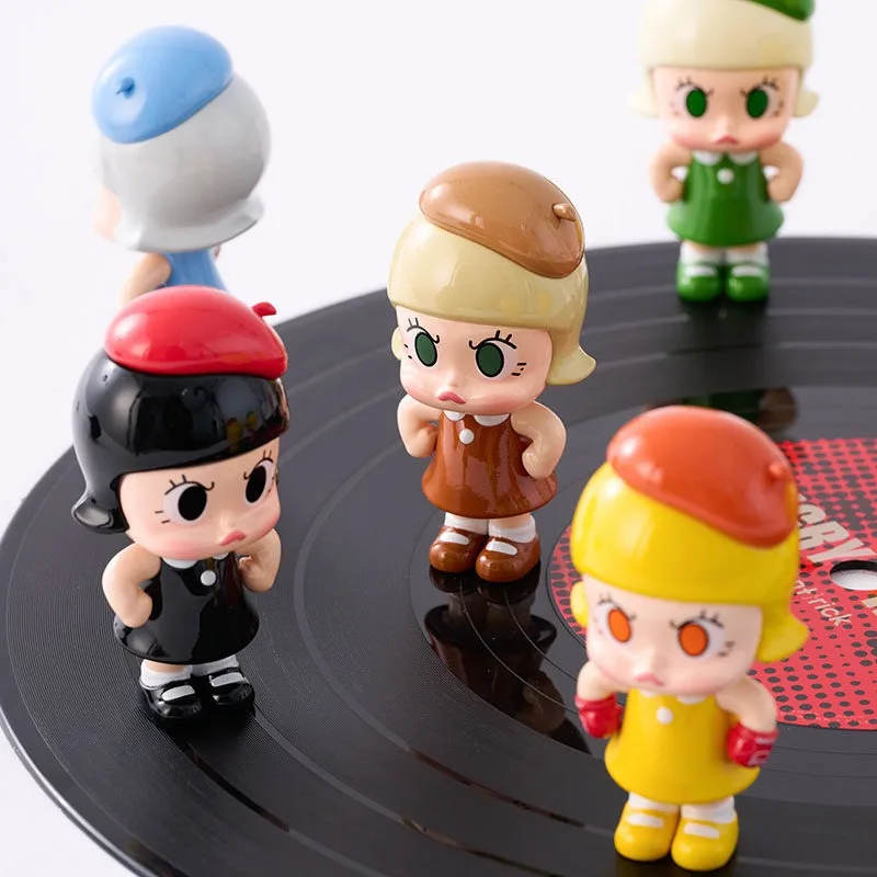 

POP MART Angry Molly 9-Body Black Adhesive Hanging Card Collection Set Cute Anime Desktop Kawaii Birthday Collection