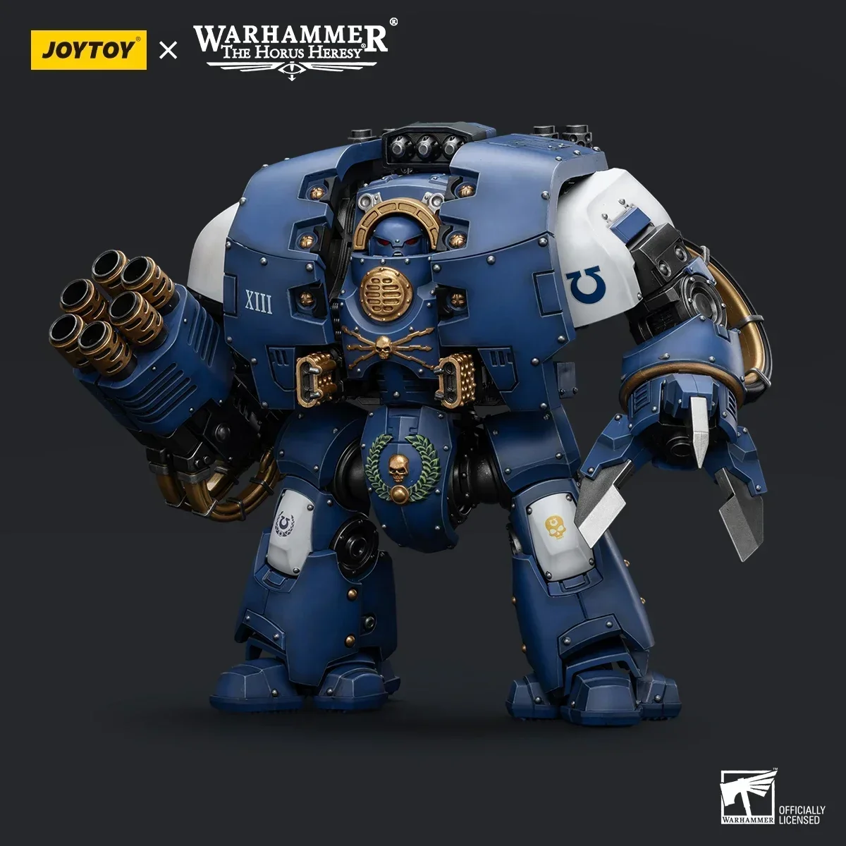 [IN STOCK] JOYTOY Warhammer 30k 1/18 Mecha Ultramarines Leviathan Dreadnought with Cyclonic Melta Lance And Siege Claws