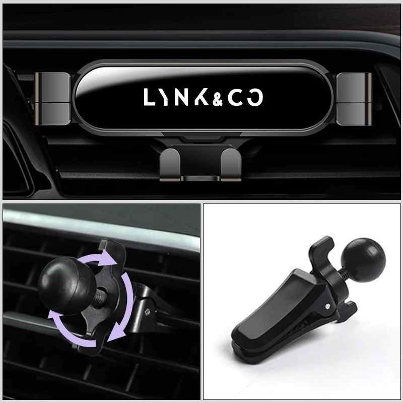 الجاذبية حامل هاتف السيارة تنفيس الهواء جبل كليب حامل هاتف GPS دعم ل LYNK & CO 01 02 03 + 05 06 09 PHEV 09 MHEV