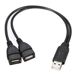 USB 2,0 a 1 Stecker auf 2 Dual-USB-Buchse Daten-Hub-Netzteil y Splitter USB-Ladekabel Kabel Verlängerung kabel