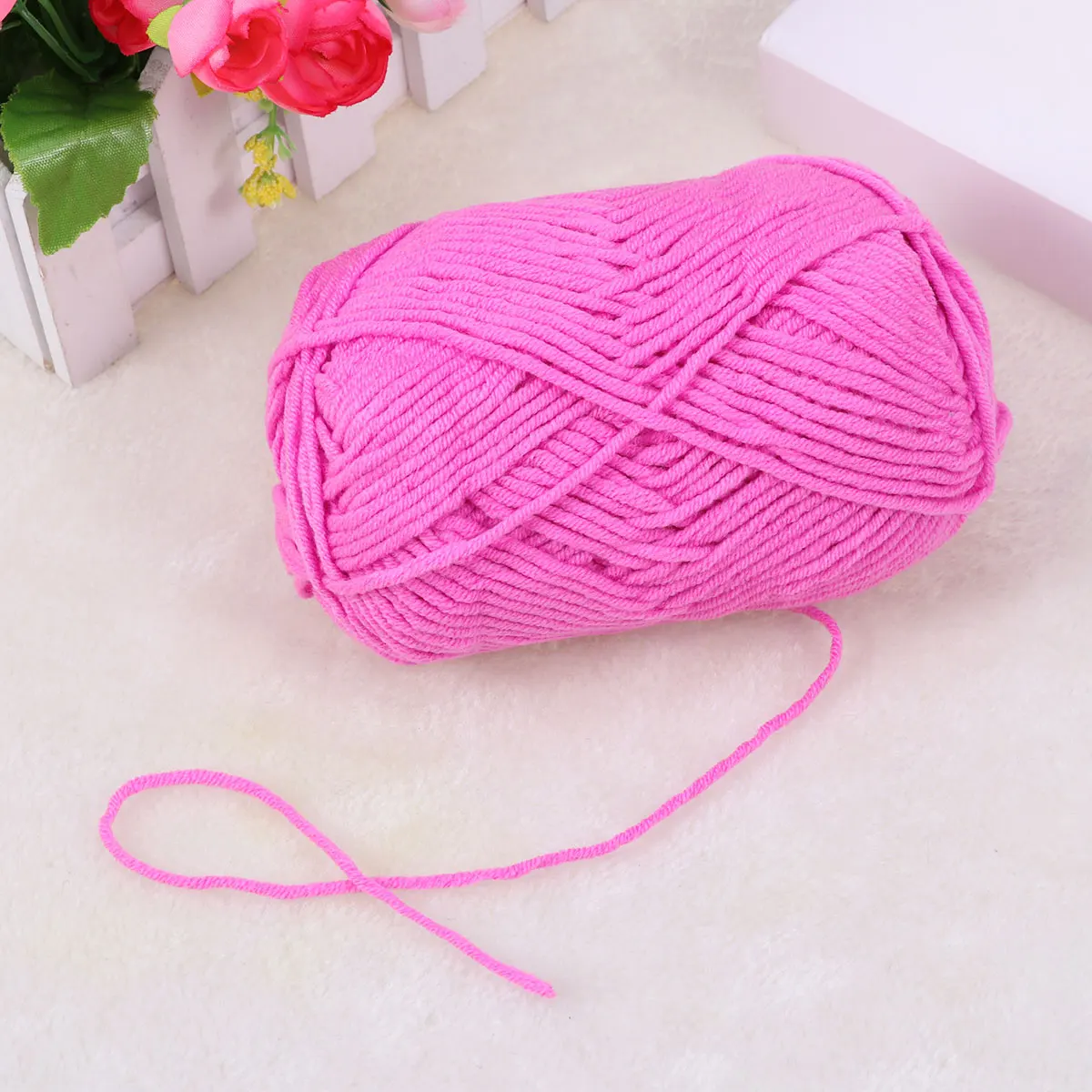 

50g Milk Cotton Yarn Soft Chunky Ideal for Knitting Crocheting Blankets Accessories Warm Comfortable Machine Wash Dry