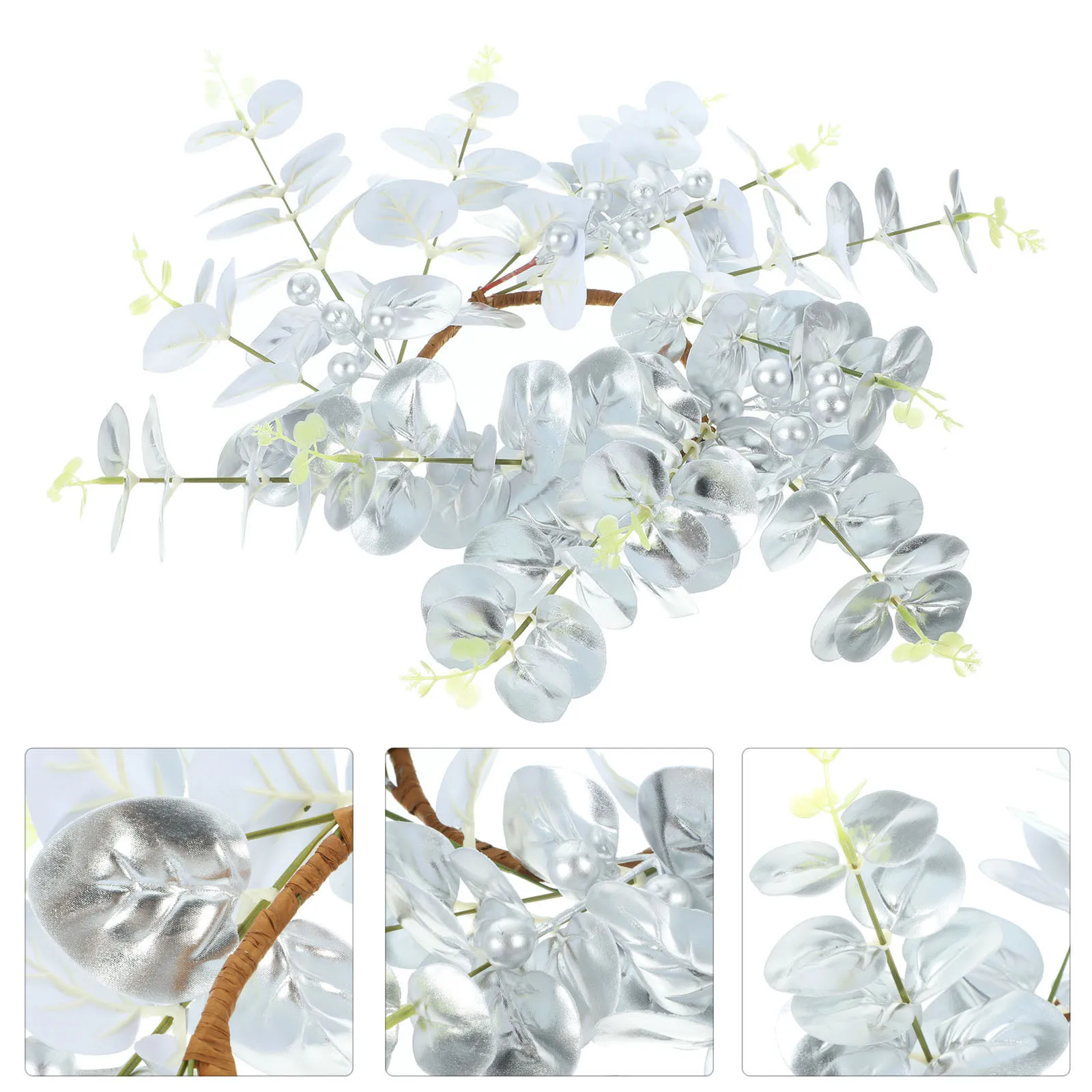 

Simulation Leaf Pillar Wreath Party Decoration Small Ring Christmas Table Garland Christmas Supplies