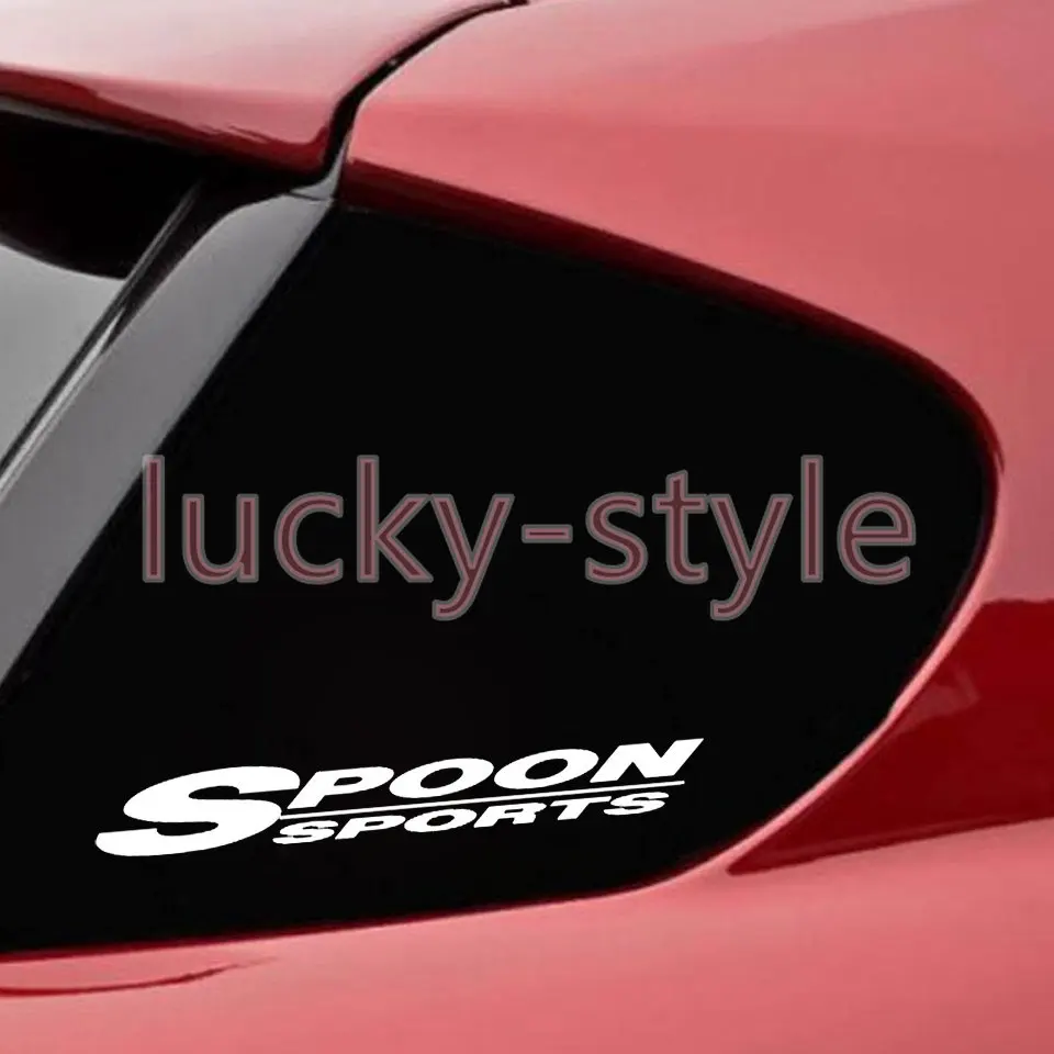 Fashion Spoon Sports Car Sticker JDM Drift Decorative Sunscreen Decals Bumper Vinyl Car Wrap Motorcycle Car Accessories