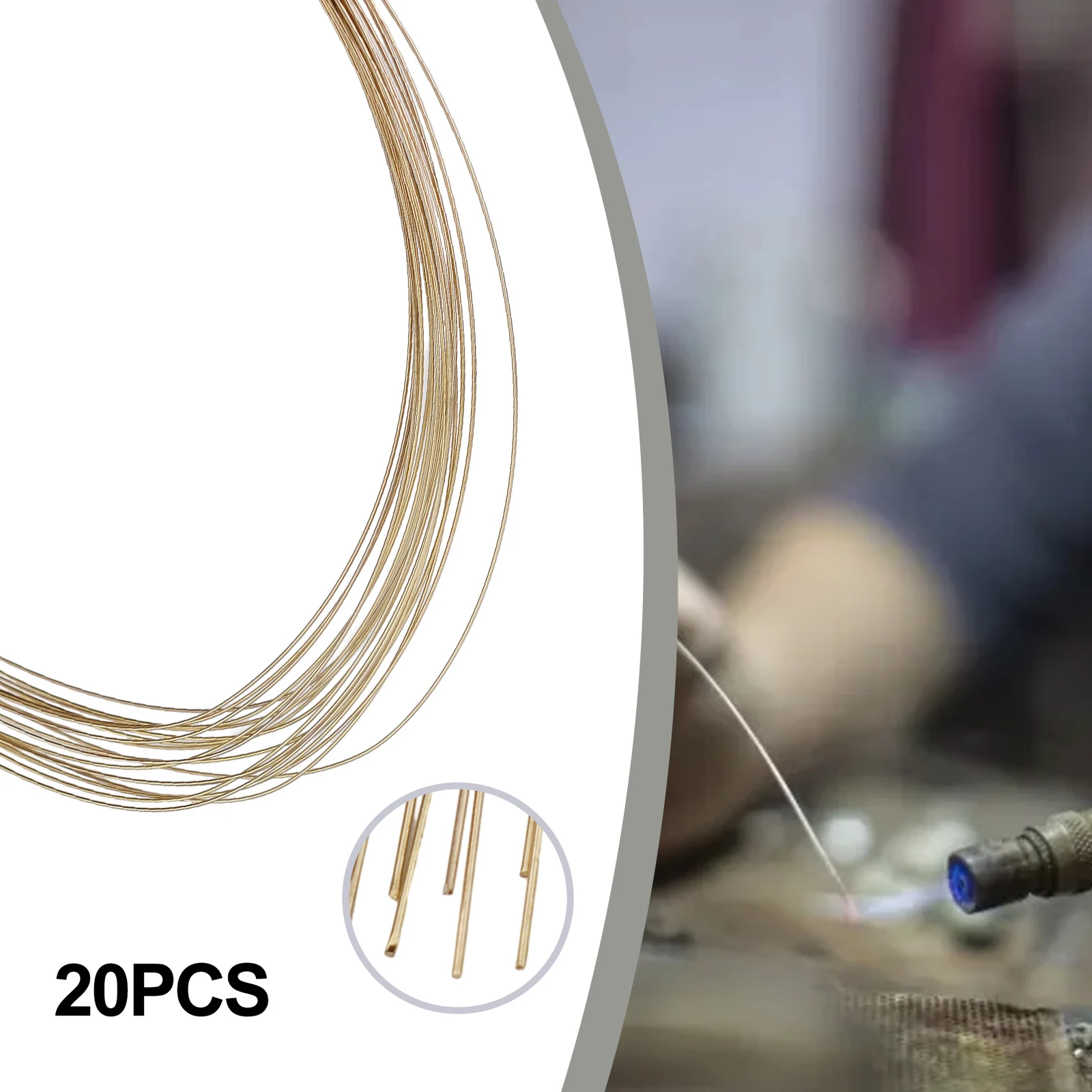 Welding Solutions Set of 20 Silver Copper Alloy Rods Designed Specifically for Jewelry Making Each is 50cm Long