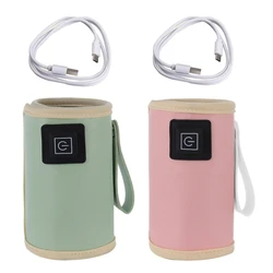 97BE Insulated Milk Warmer Bag Travel Friendly USB Bottle Warmer for Outdoor Use Conveniently Heat Your Child Bottle Durable