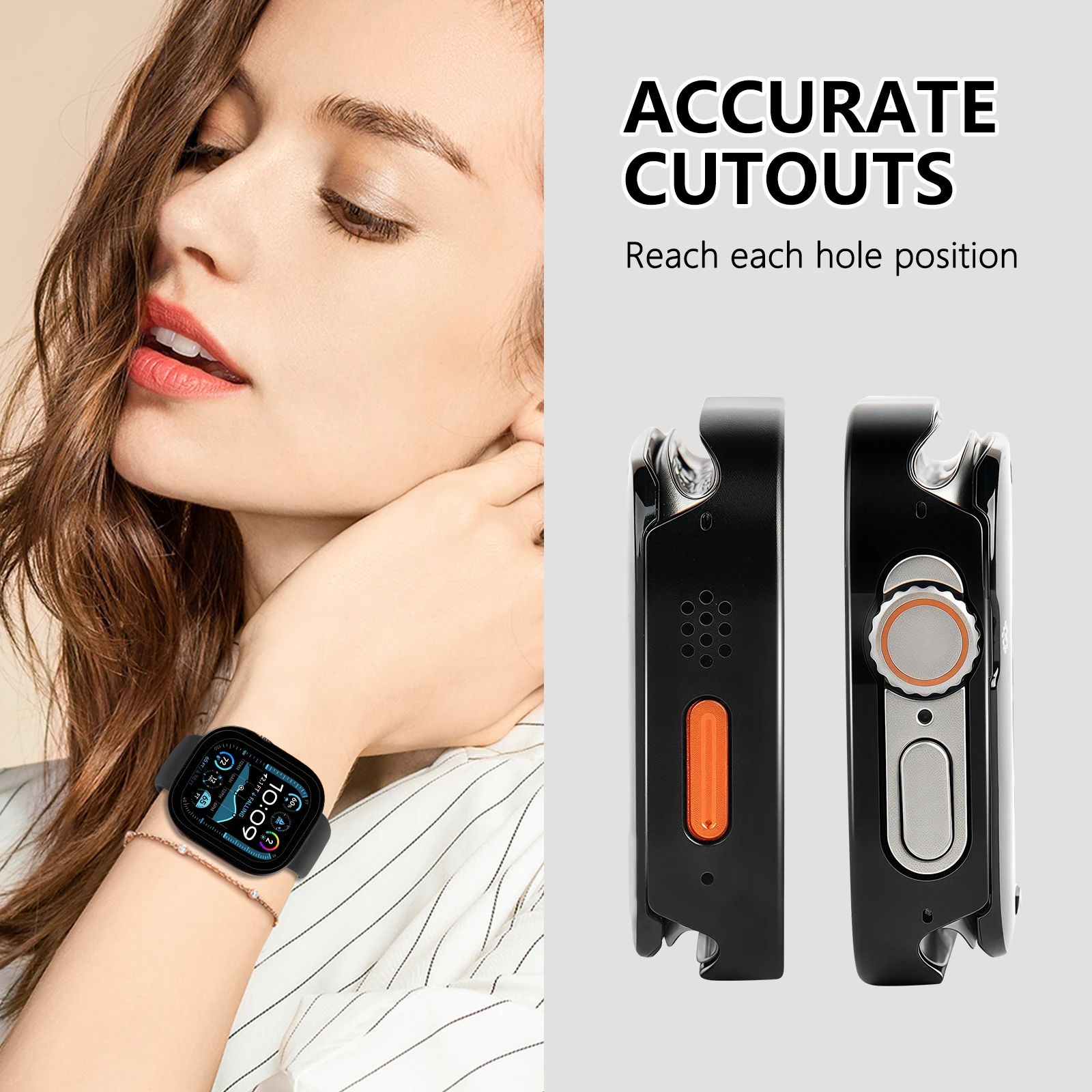 Waterproof Tempered Glass Cover for Apple Watch Case Series 10 46mm 42mm Bumper Metal Frame Protector for iWatch Ultra 2 1 49mm