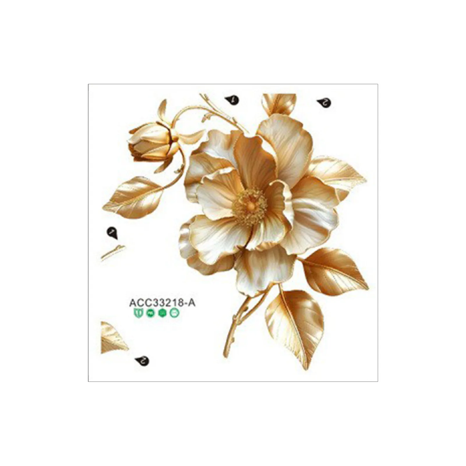 2pcs Floral Toilet Stickers To Add A Romantic Touch To Your Bathroom Wall Decal, Vinyl Decal For Home Decorations Waterproof view 4