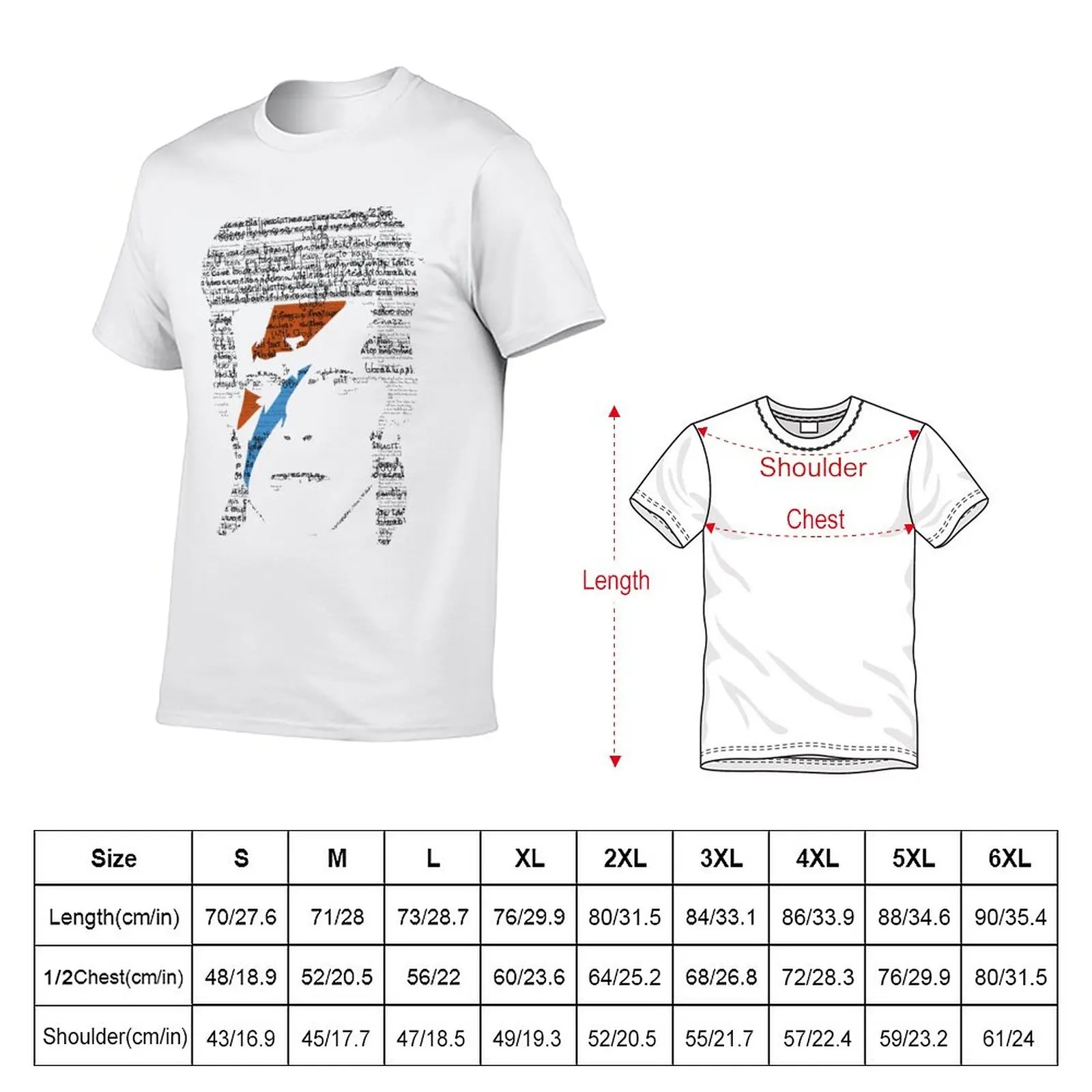 Ziggy Stardust Handwriting T-Shirt anime Short sleeve tee anime clothes animal prinfor boys men clothings