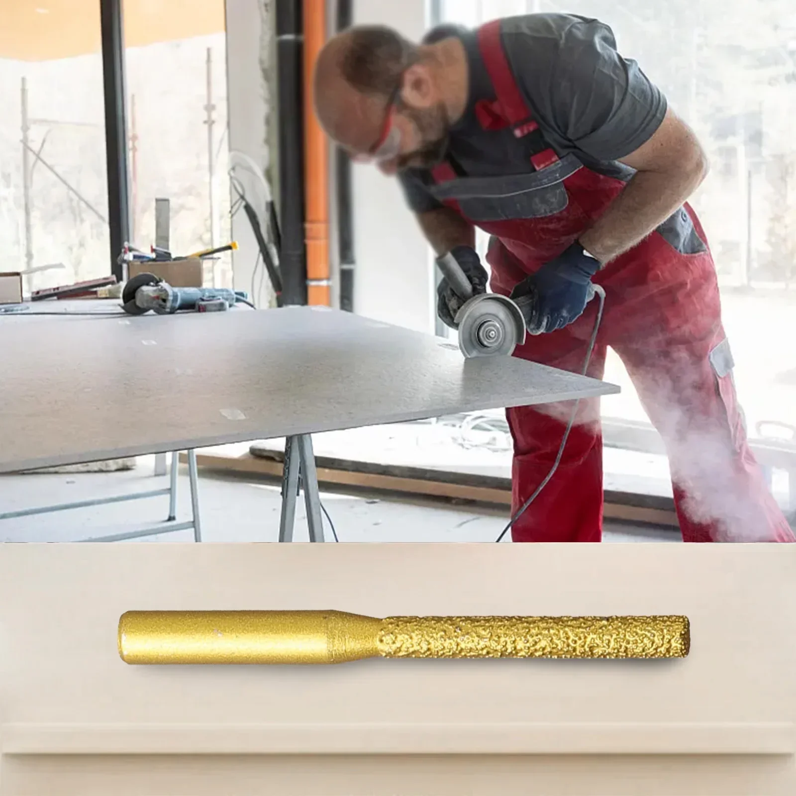 Brazed Diamond Router Bit Straight Shank Tool For Trimming/edge Grinding/gong Machine Marble Granite Diamond Brazed Router Bits​