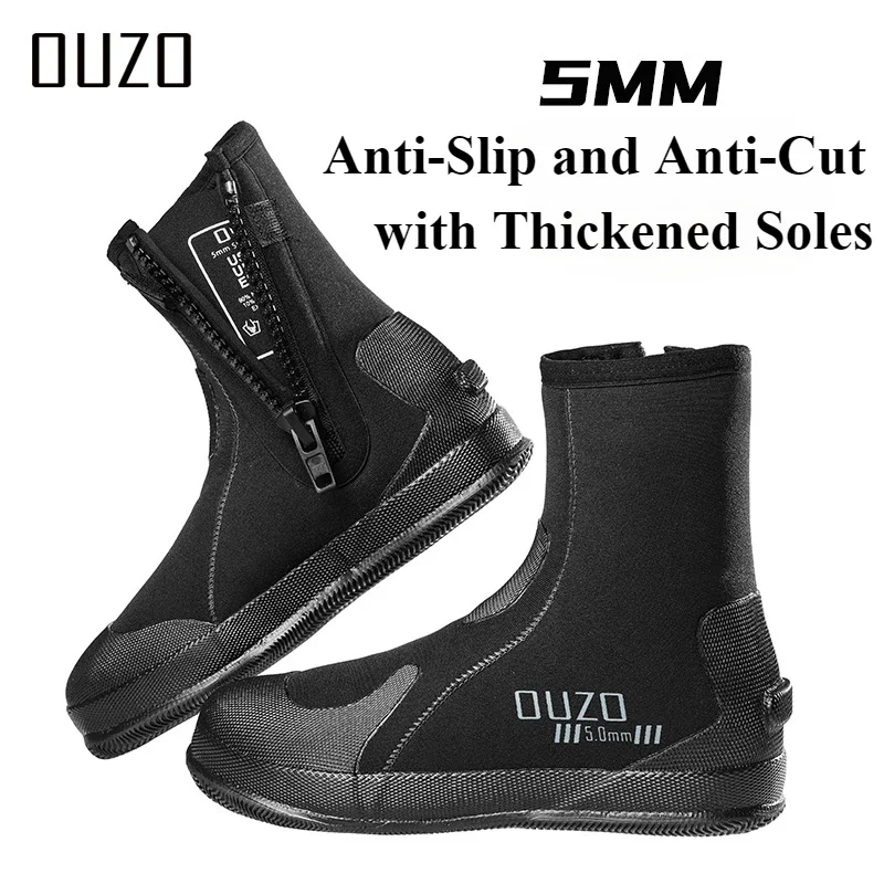 5mm Neoprene Diving Boots Rubber Shoes, Non-Slip Sole,for Dive Swimming Windsurf Underwater Fishing Kitesurf