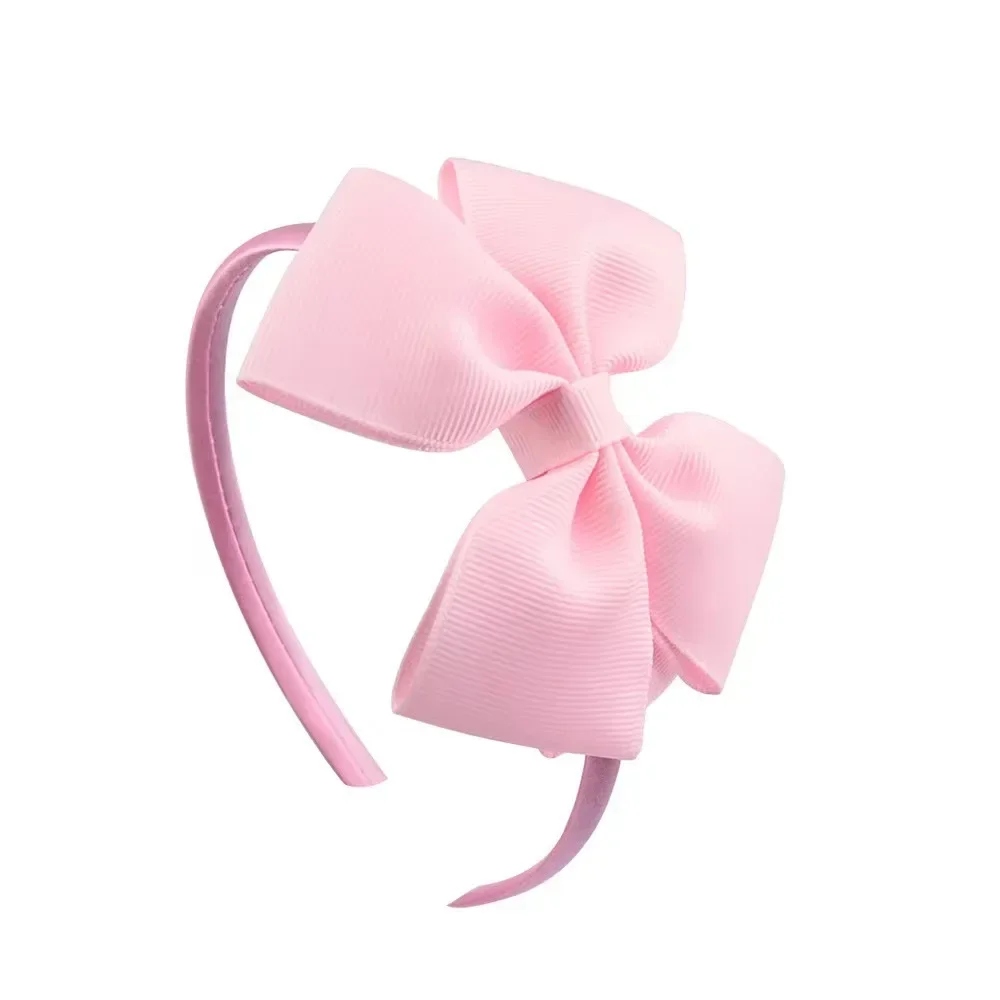 1 piece handmade girls headband hair bow  solid color headband baby hair accessories