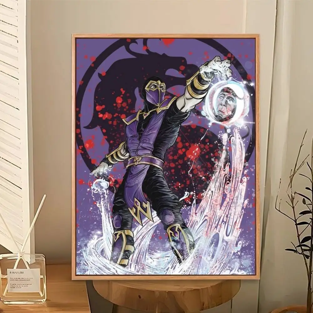 M-Mortal Kombat II Film Poster Perfect Space Sticker Self Adhesive for Office Home Theater Wall Art Decor Fancy Gift