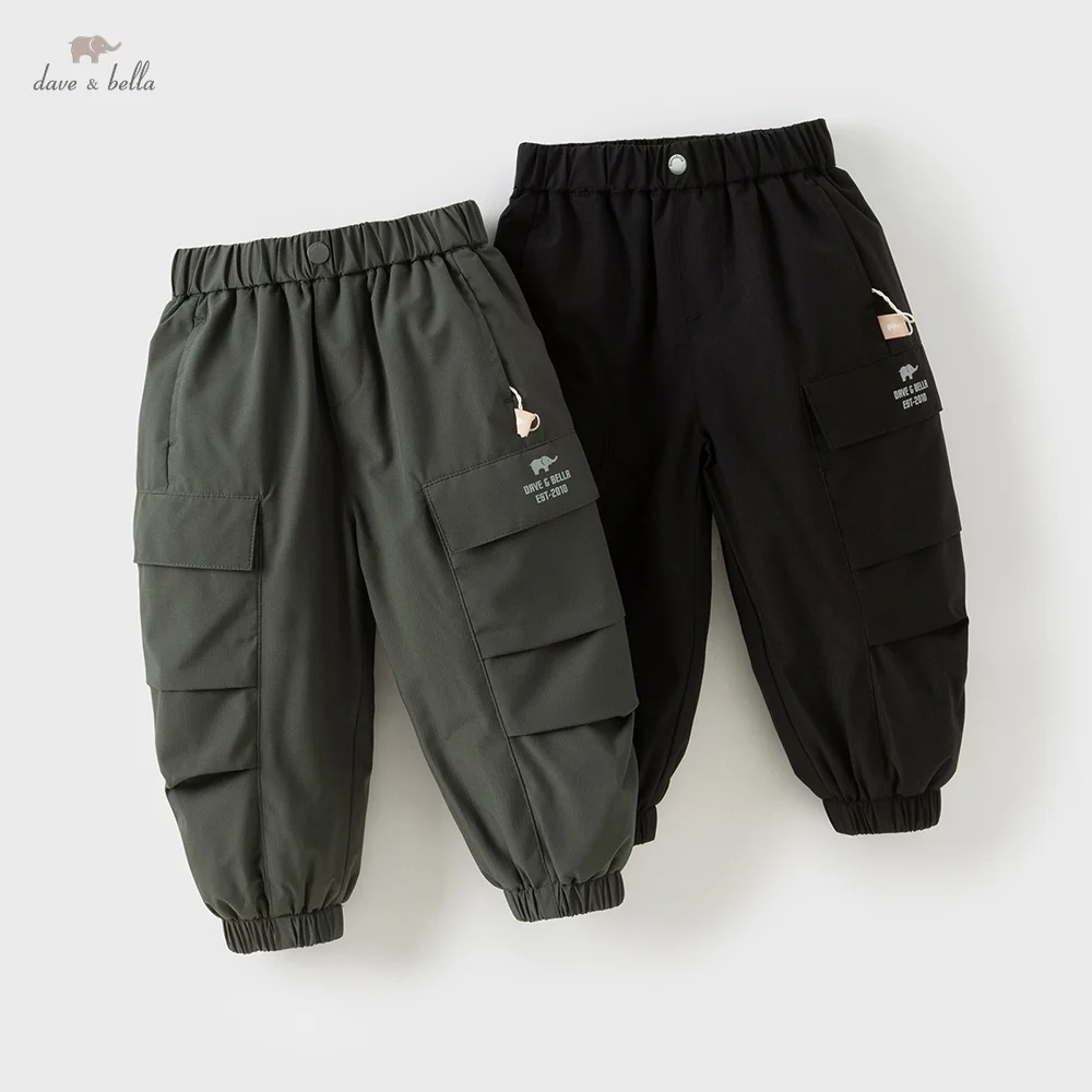 

Детские брюки Dave Bella, осенне-зимние плотные теплые удобные повседневные модные непромокаемые брюки для мальчиков, верхняя одежда DB4254274