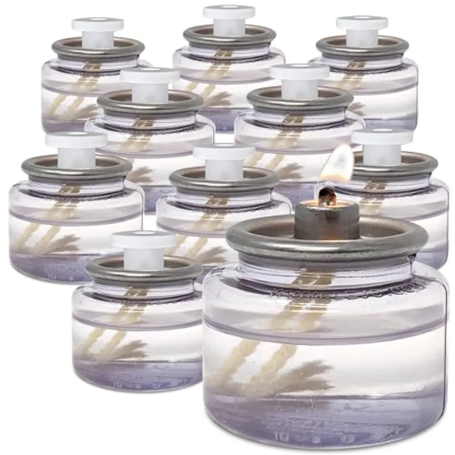 

Liquid Candles - 8 Hour Disposable Paraffin Tea Lights - for Restaurant Tables and Emergencies