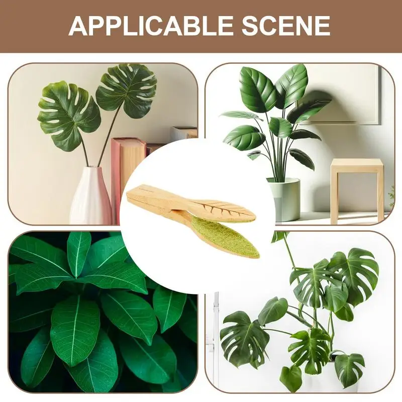 Plant Leaf Cleaning Tongs Garden Yard Wooden Leaf Cleaning Tool Portable Handheld Leaf Cleaning Brush Clip Lint Cleaning Tool