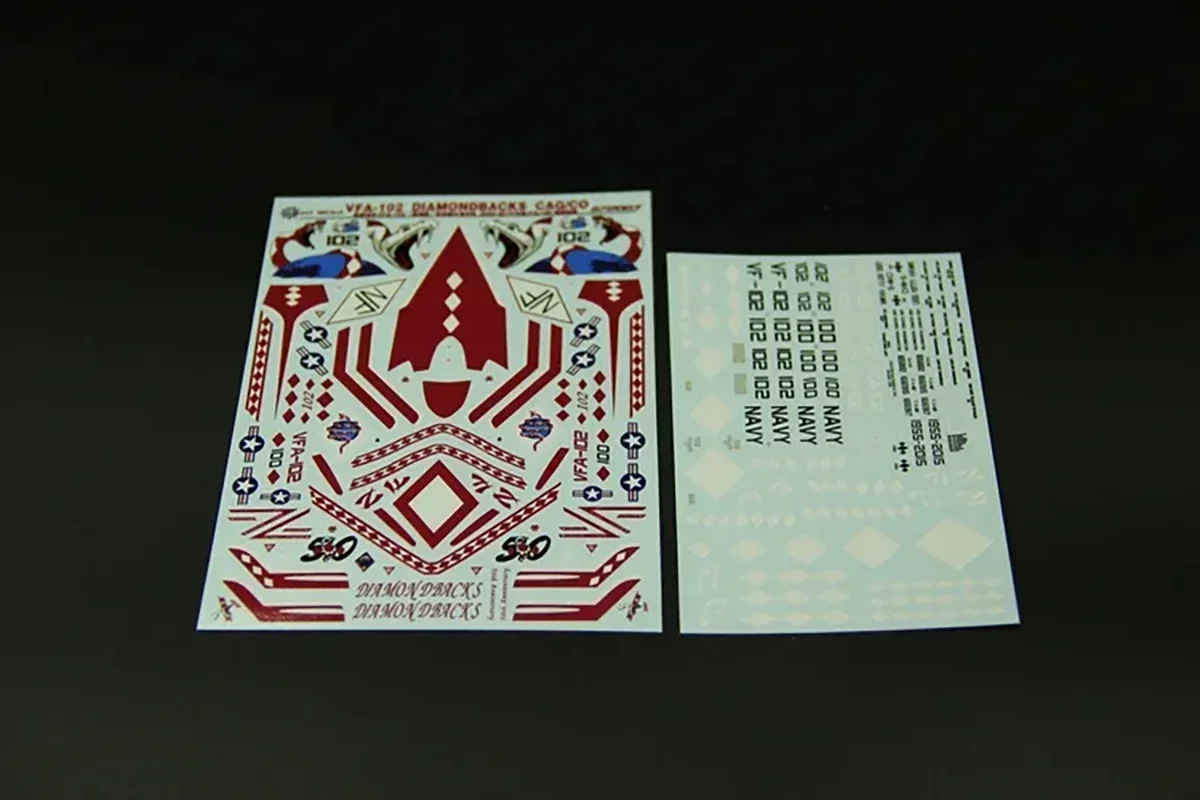 

GALAXY Tools G48003 Airplane Sticker - VAF-102 Diamondbacks Fighter Attack Squadron (2005-2015) F/A-18F CAG Theme