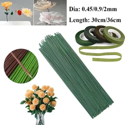 Artificial Bouquet Accessories Floral Wire Stems Wreath Making Flower DIY Flower Craft Iron Wire Glue Wrapped Flower Pole