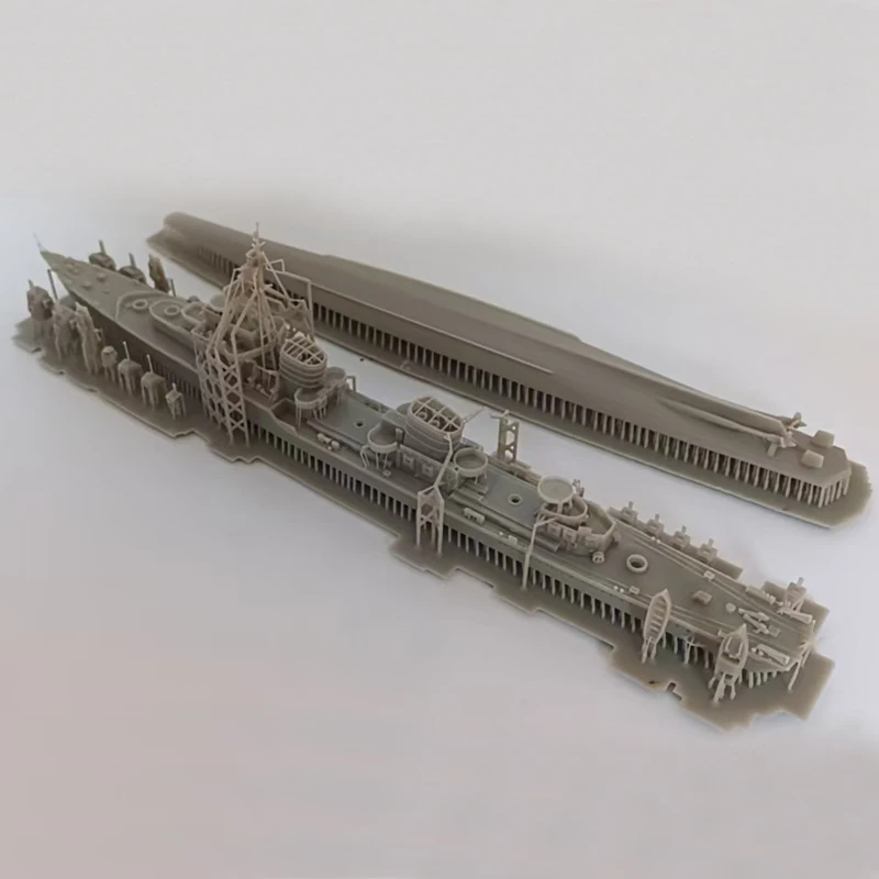 1Set 1/700 Scale Z-52 Destroyer Ship Model 3D Printed Miniature Ship Split Version Hull DIY Assembly Parts for DIY Hobby Display