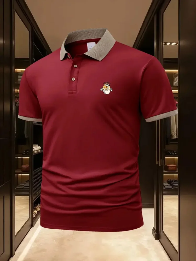 

Summer Polo Shirt Short Sleeve Turn-down Collar Company Men's Cultural T-shirt Advertising Workwear Uniform High-end Customizabl