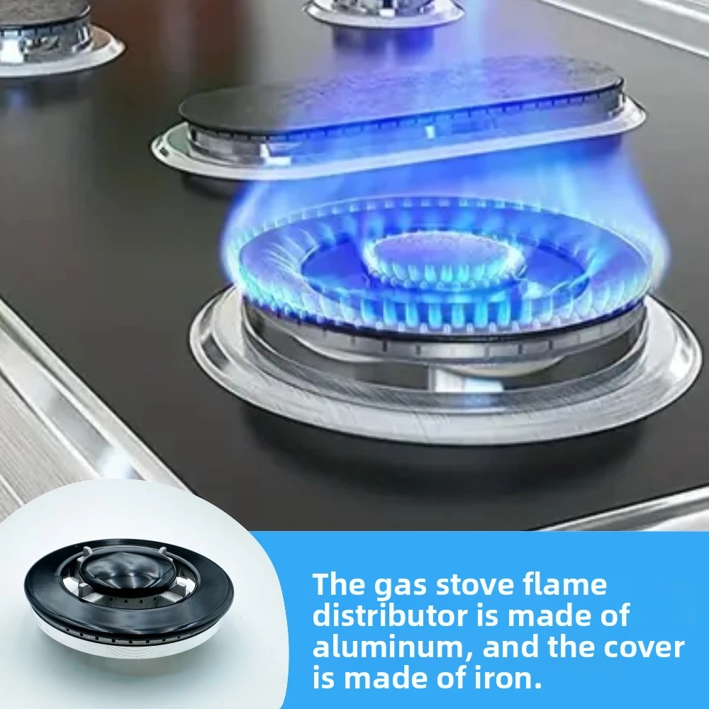 Flame Distributor Cover Set 3pcs for Gas Stoves Aluminum Iron Heat Resistant Material Compatible with Most Brands
