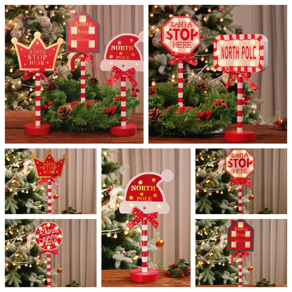 Lampu Neon Atmosfer Natal, Lampu Malam Kayu Natal, Lampu LED Dekstop, Lampu Hias Natal, Lampu Pesta