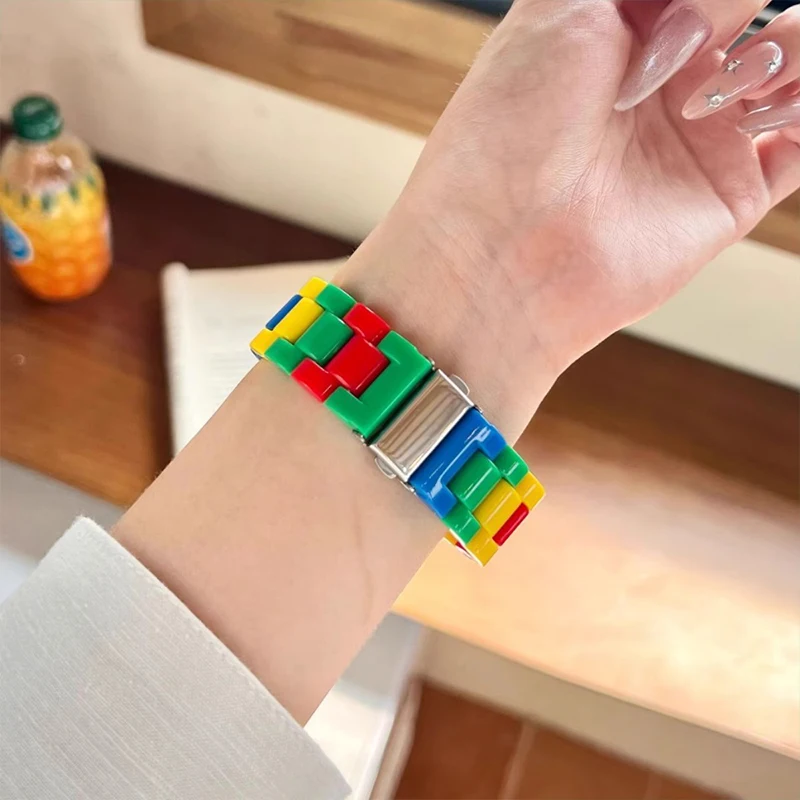 22 мм весенний ремешок из смолы Rainbow Candy для C20 Pro, аксессуары для нового смарт-часов C20 Pro/C26 C25, браслет Correa, ремешок для часов