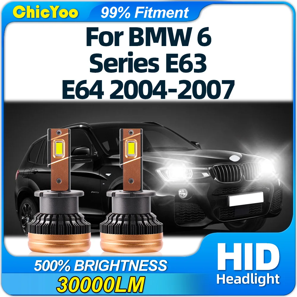 

D2S LED Headlight HID Bulbs 30000LM CSP Chips Xenon Lights 6000K 12V Plug&Play For BMW 6 Series E63 E64 2004 2005 2006 2007