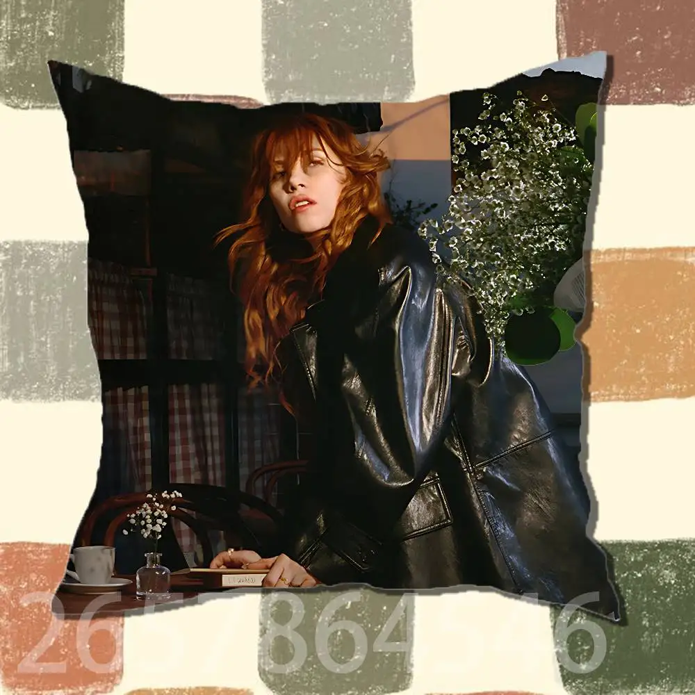 C-Carly Rae Jepsen D-Day And Night Printed Pillow Cover Cushion Case Simple Sofa Pillow Case No Pillow Core