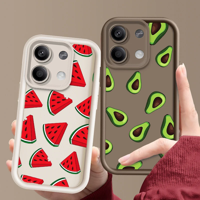 Watermelon Fruit Cover Soft Eye Ladder For Xiaomi Redmi Note 13 12 11 10 9 8 7 K50 12C 10 9A 9C Pro Phone Case