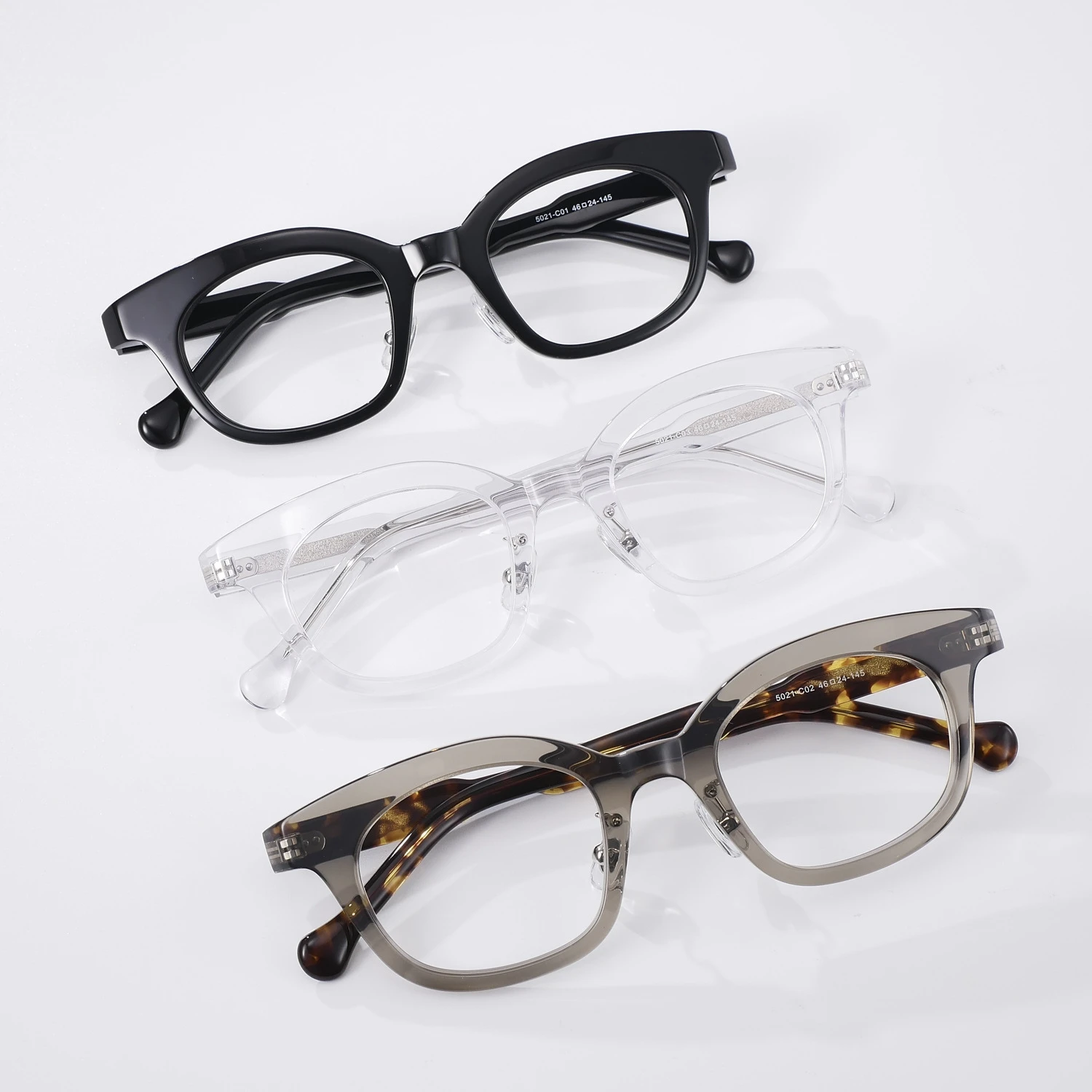 

Новая оправа для очков из ацетатного волокна 5021 в ретро-стиле для женщин, совместима с очками по рецепту.