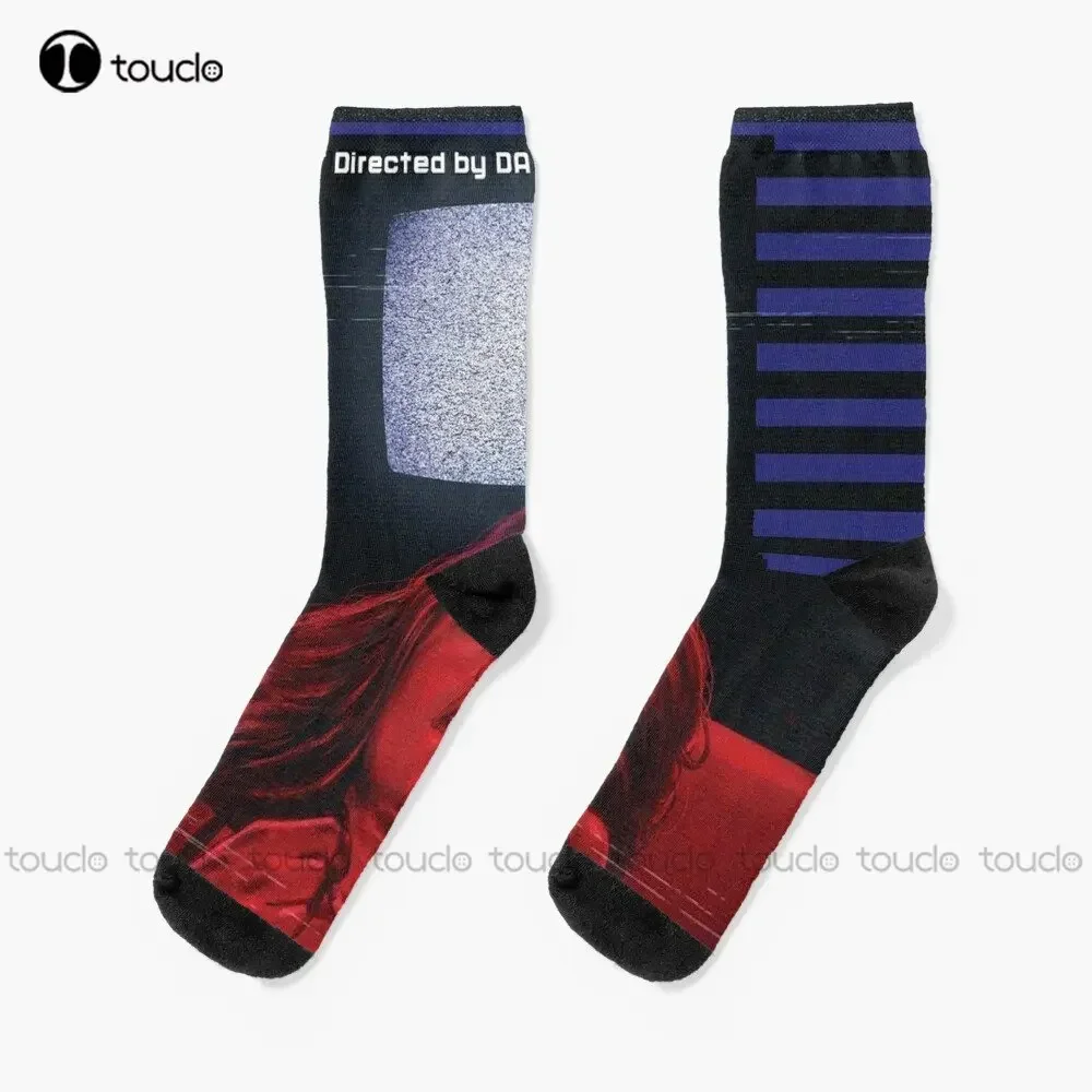 Videodrome Movie Poster Socks Mens Black Crew Socks Personalized Custom Unisex Adult Teen Youth Socks Street Skateboard Socks