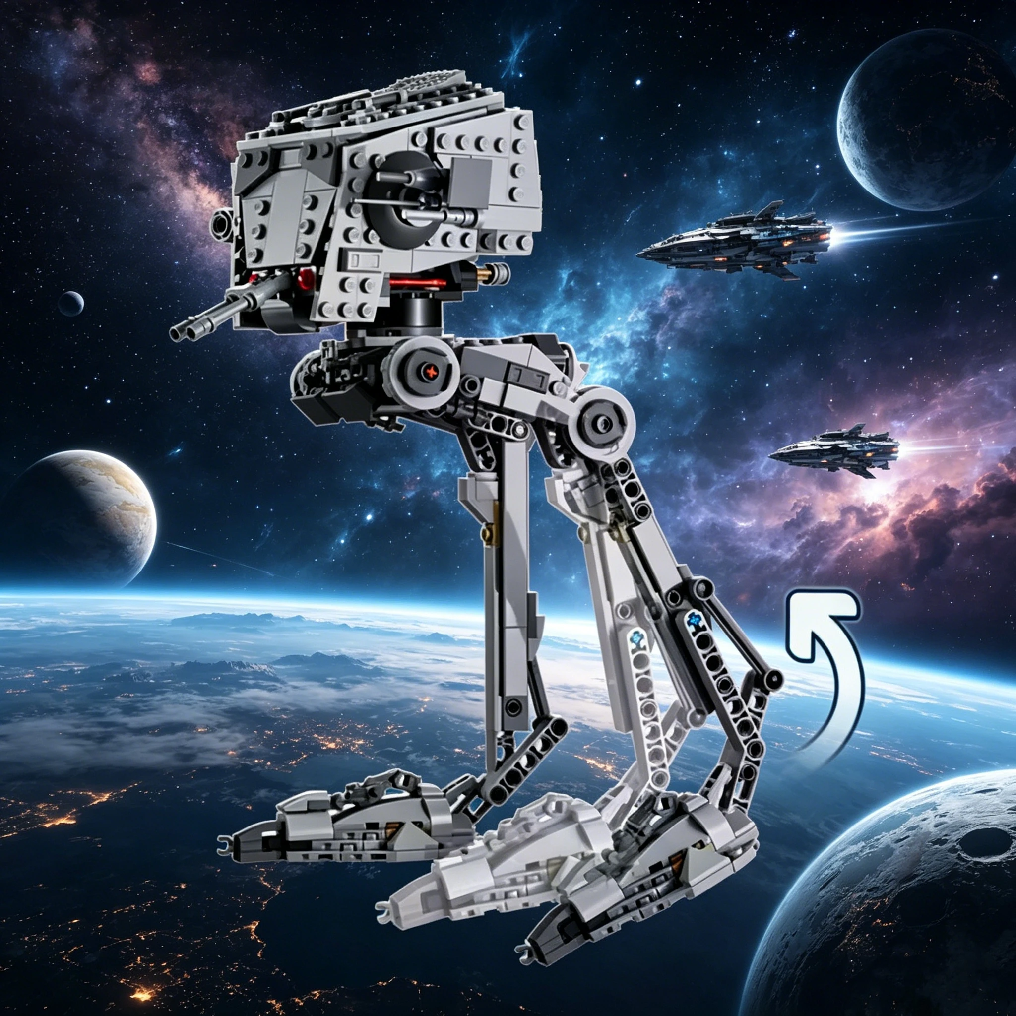 

1000+PCS New Future Mecha War Machine Walker Building Set, Great Home Decor, Display Collectible Gift Top Choice