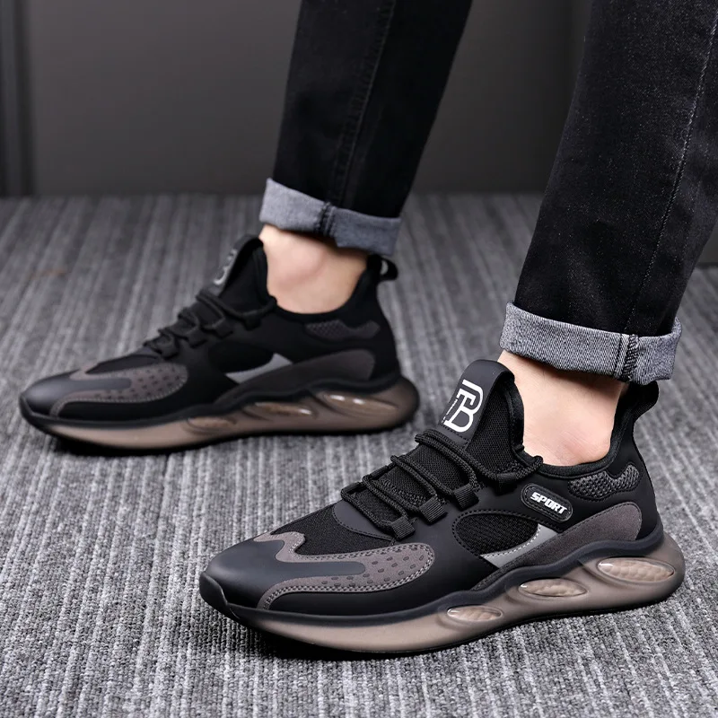 Men Sneakers New High End Breathable Mesh Casual Sport Running Shoes Street Cool Comfortable Soft Sole Trainers