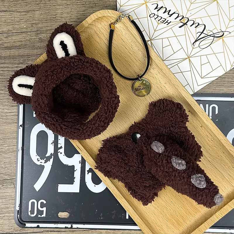 Одежда для Labubu, зеленый динозавр, плюшевая кукла, комплект одежды и платье для куклы белого ангела, 17 см, только кукла, одежда без кукол