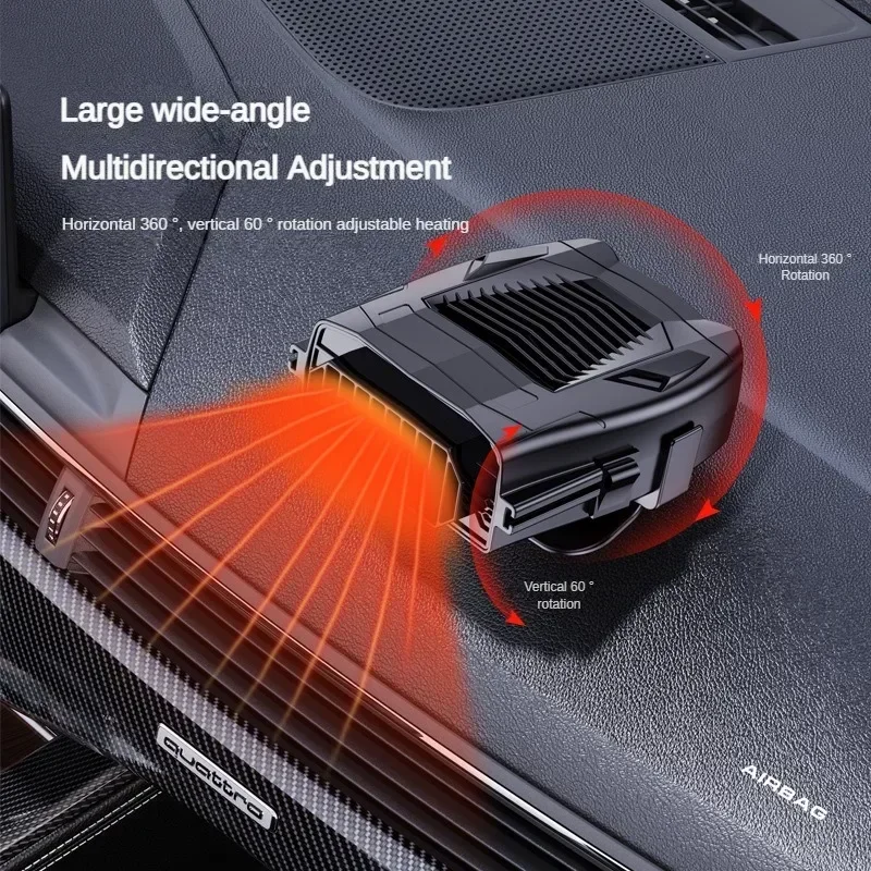 Car Heater 12V 150W Portable Car Heater Fan 2 in 1 Cooling Heating Car Windshield Defroster Anti-Fog Heater Winter Car Supplies