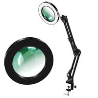 NEW 72LED 8X/10X Illuminated Magnifier USB 3 Colors LED Magnifying Glass for Soldering Iron Repair/Table Lamp/Skincare Beauty