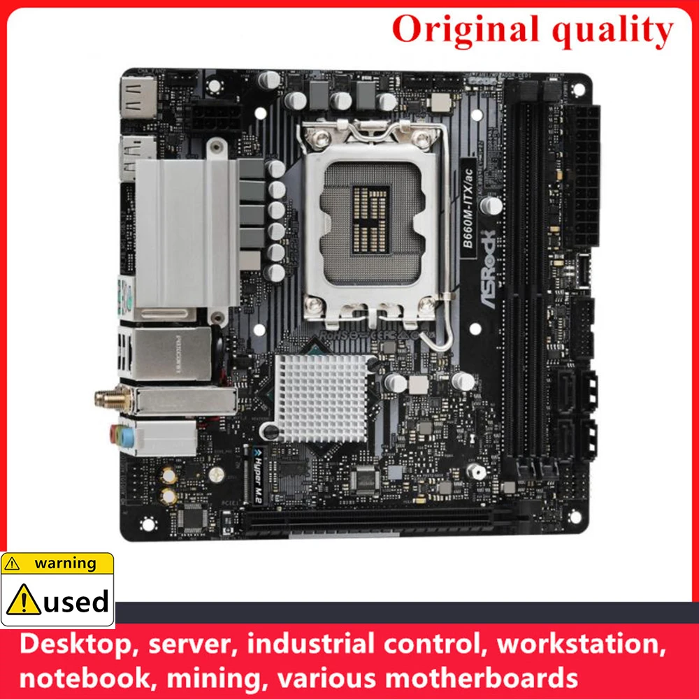 Gebruikt Voor Asrock B660M-ITX/Ac B660M-ITX Mini Moederborden Lga 1700 Ddr4 Voor Intel B660 Desktop Mainboard M.2 Nvme Sata Iii Usb3.0