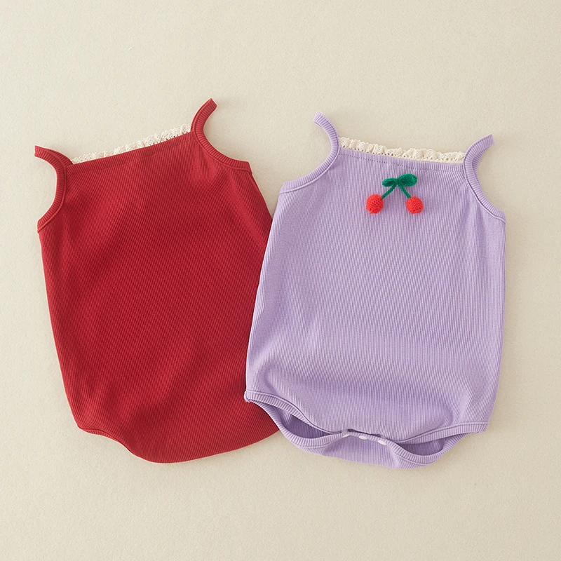 

Летняя хлопковая юбка средней длины с принтом вишни для девочек, комплект одежды для малышек