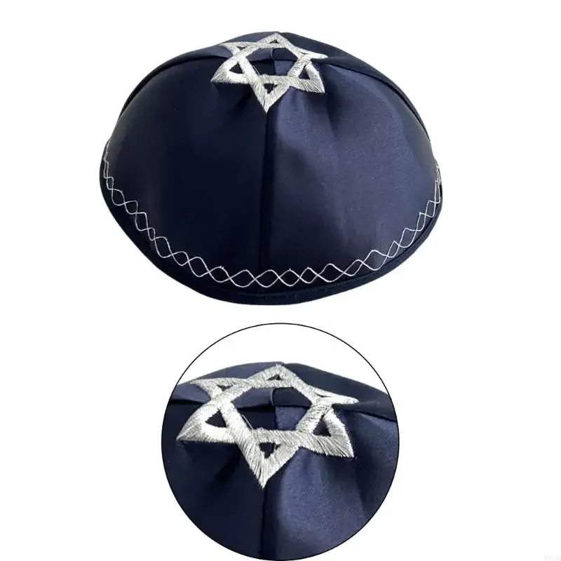 قبعة دائرية أنيقة من البوليستر قابلة للتنفس دينية يهودية للاحتفالات للاستخدام اليومي Y1QD